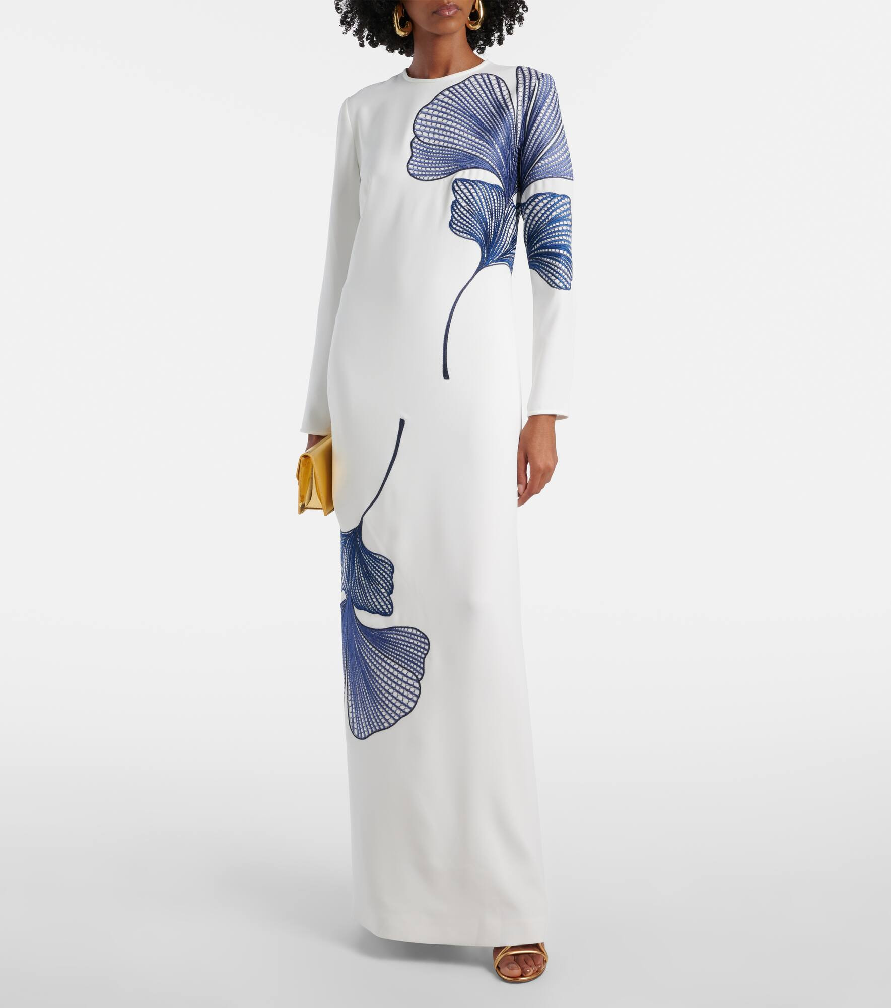 Austie embroidered crêpe gown - 2