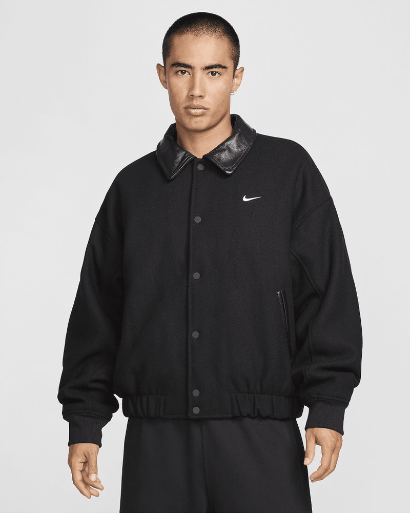 Nike Solo Swoosh Men's Wool Varsity Jacket - 1