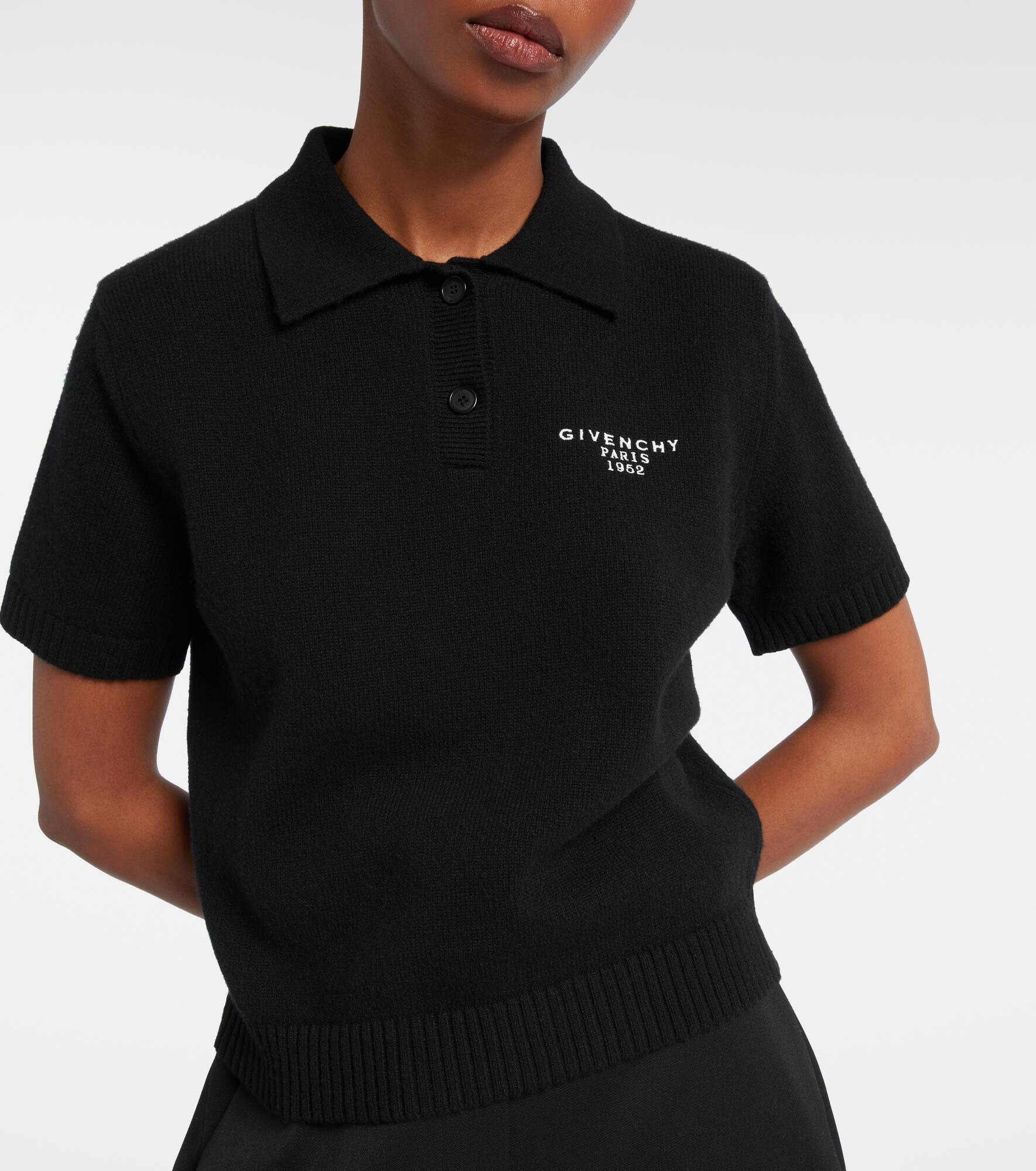 Wool and cashmere polo sweater - 5