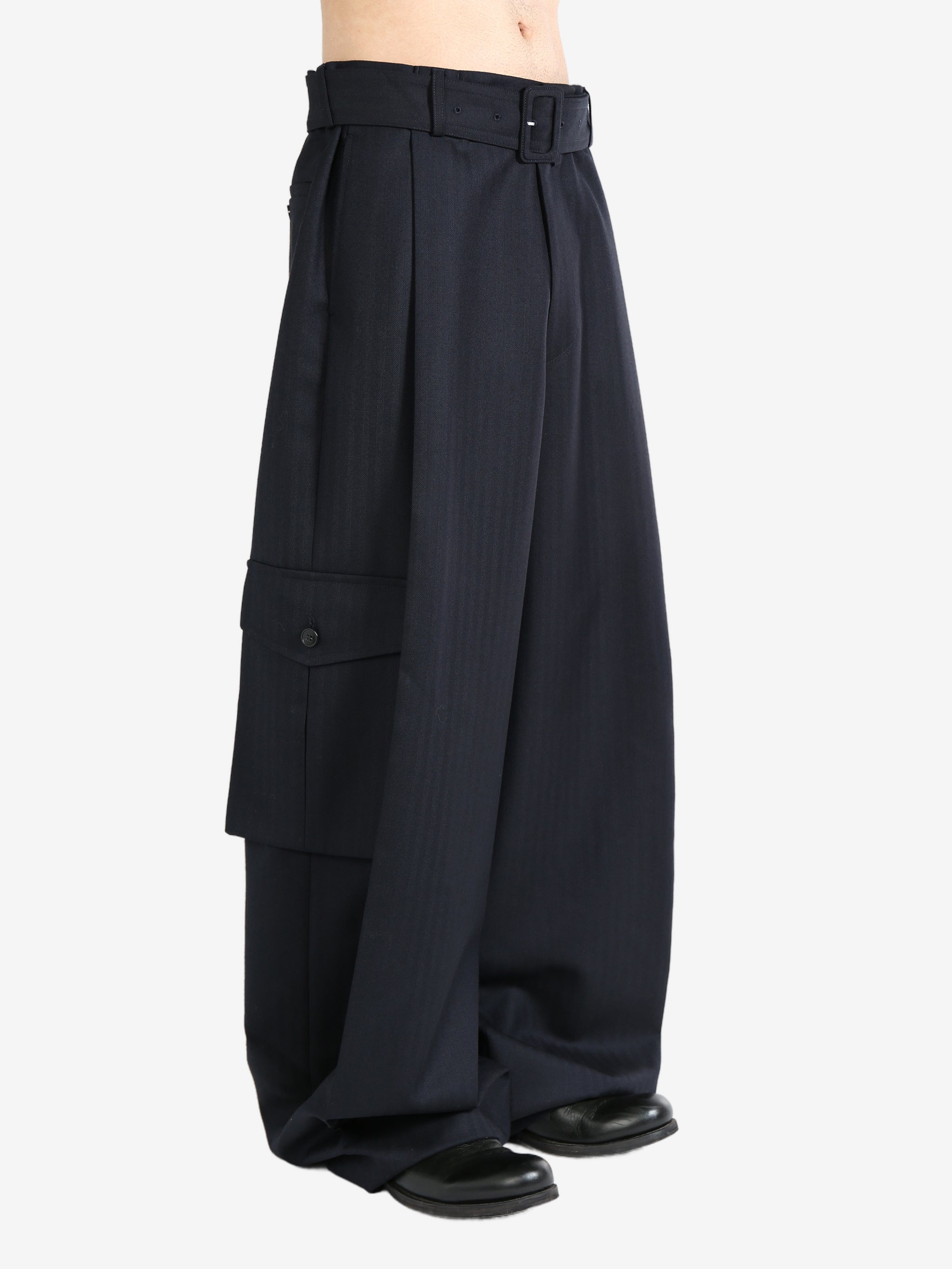 DRIES VAN NOTEN - Men Wide Belted Pants - 2