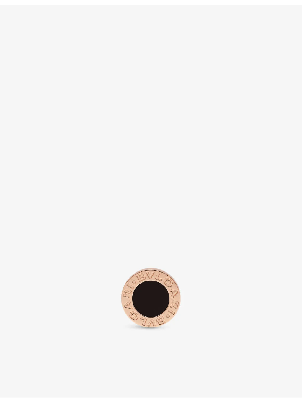 Bvlgari Bvlgari 18ct Rose-Gold and Onyx Single Stud Earring - 1