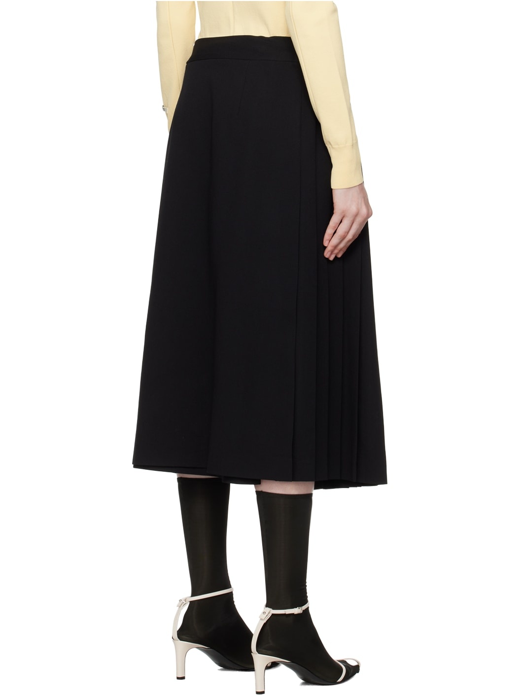 Black Gertrude Midi Skirt - 3
