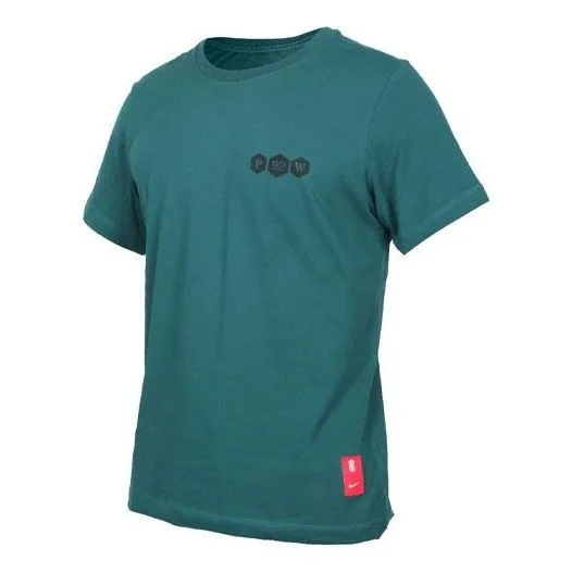 Nike Dri-FIT Kyrie Logo Basketball Sports Printing Round Neck Short Sleeve Green CV2061-300 - 1