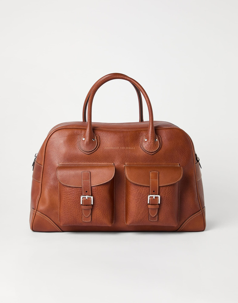 Grained calfskin weekender bag 1