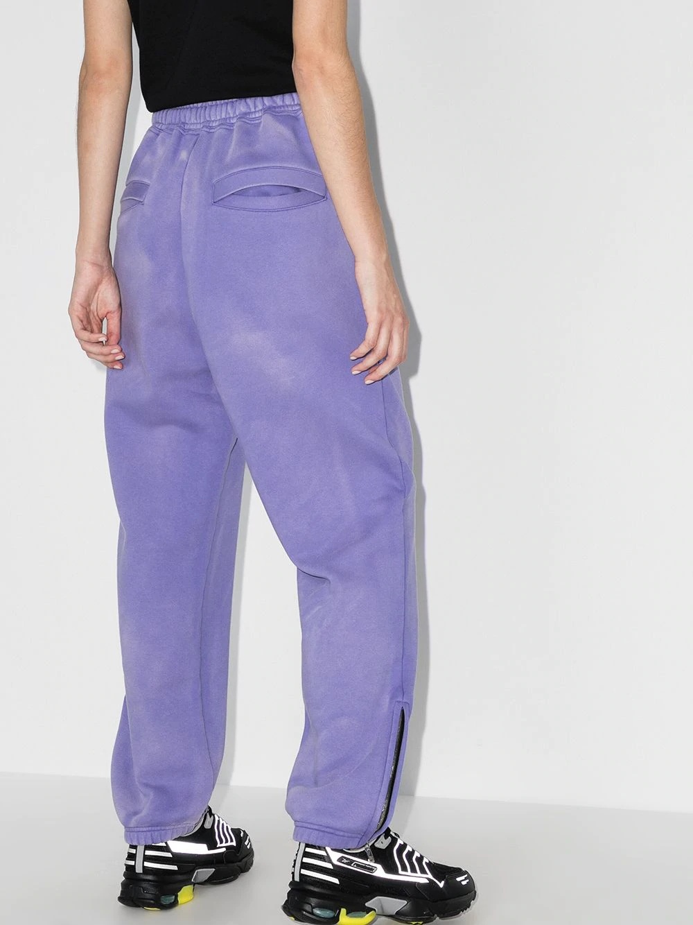 bleached reflective logo track trousers - 3