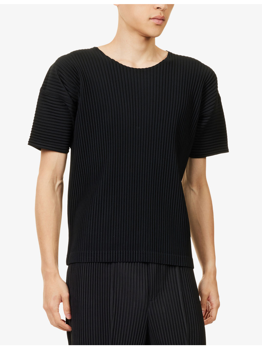 Basics Pleated Knitted T-Shirt - 3