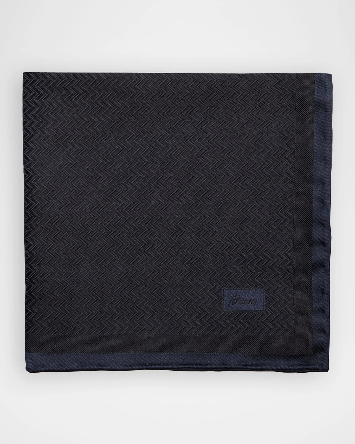 Men & apos;s Chevron Jacquard Hand-Rolled Silk Pocket Square - 1