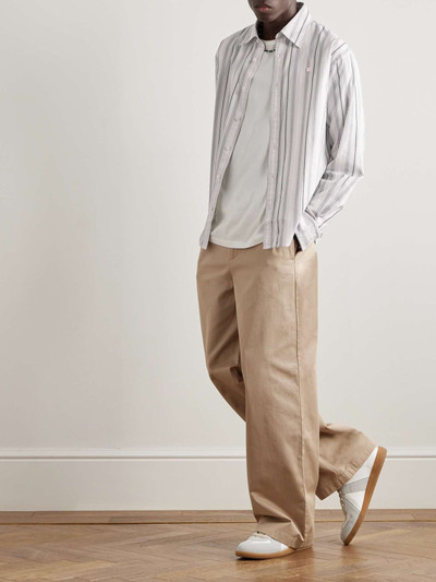 Acne Studios Sarlie Logo-Appliquéd Striped Cotton-Poplin Shirt outlook