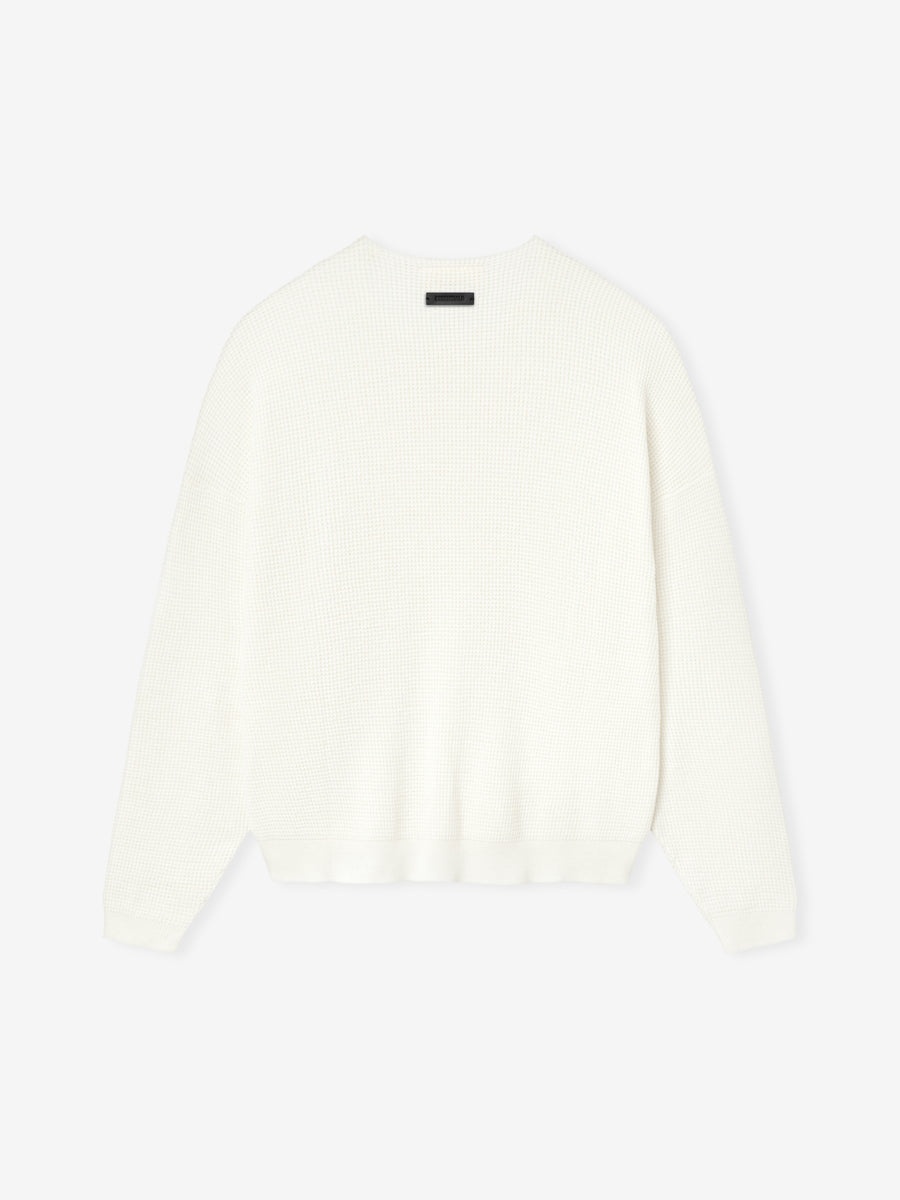 Waffle Crewneck Sweater - 4