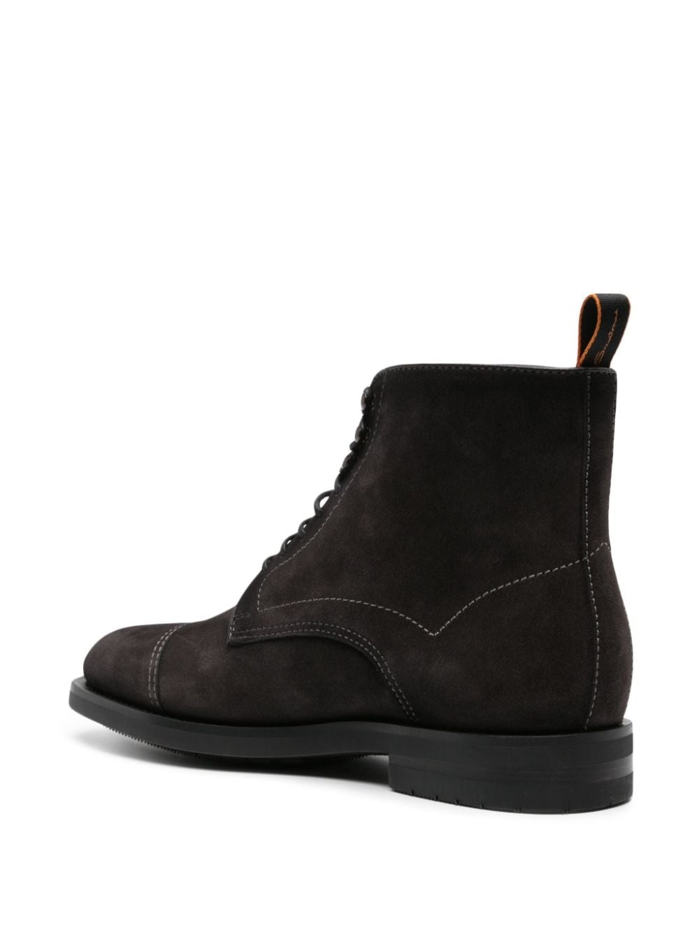 suede lace-up boots - 3