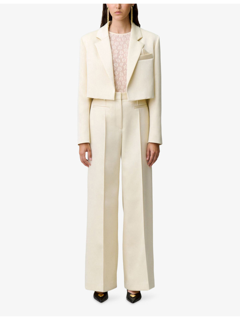 Claudie Pierlot Tailored Cropped Satin Jacket outlook