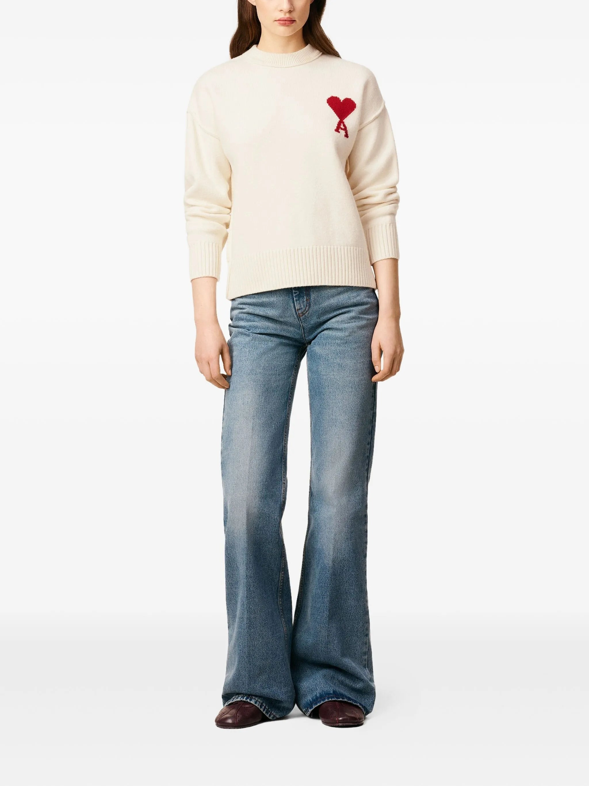 Ami Paris Ami Heart Intarsia Wool Sweater - 2