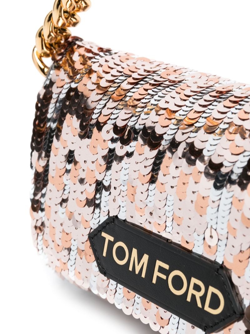 Sequin Embroidery Label Chain bag - 5