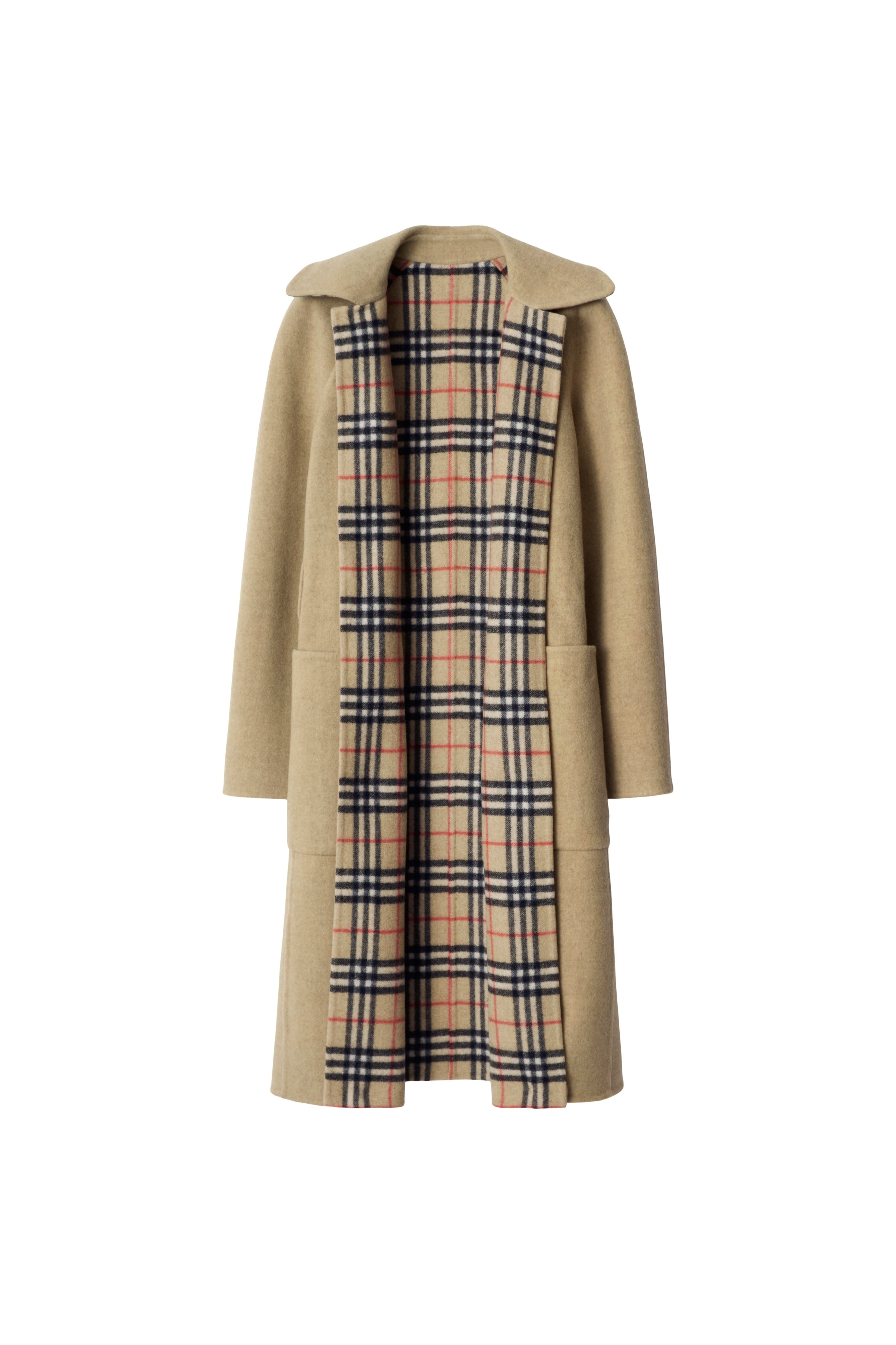 burberry Reversible Wool Wrap Coat in Sand Beige at Nordstrom - 6
