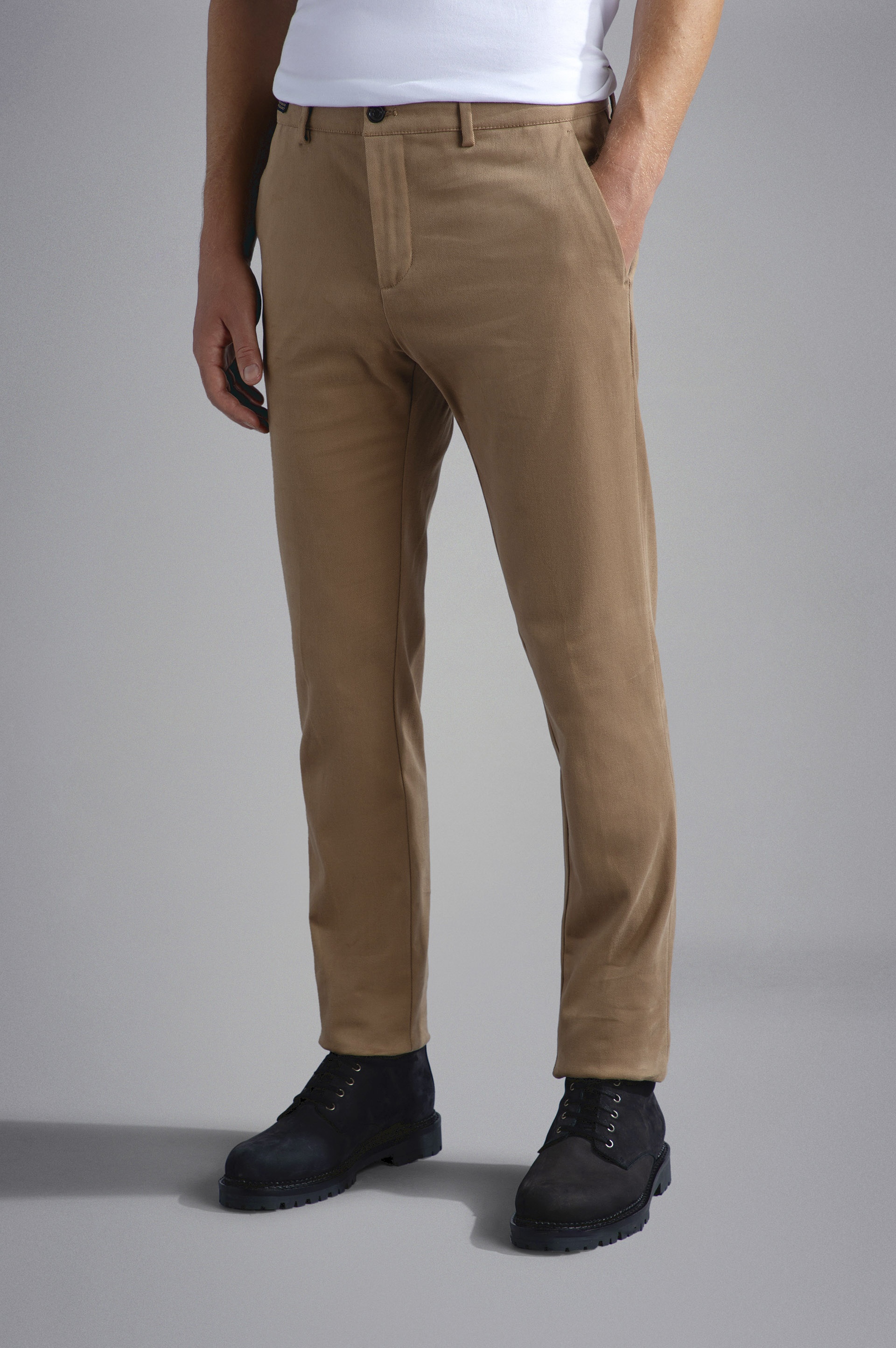 STRETCH COTTON SLIM WINTER CHINOS TROUSERS - 6