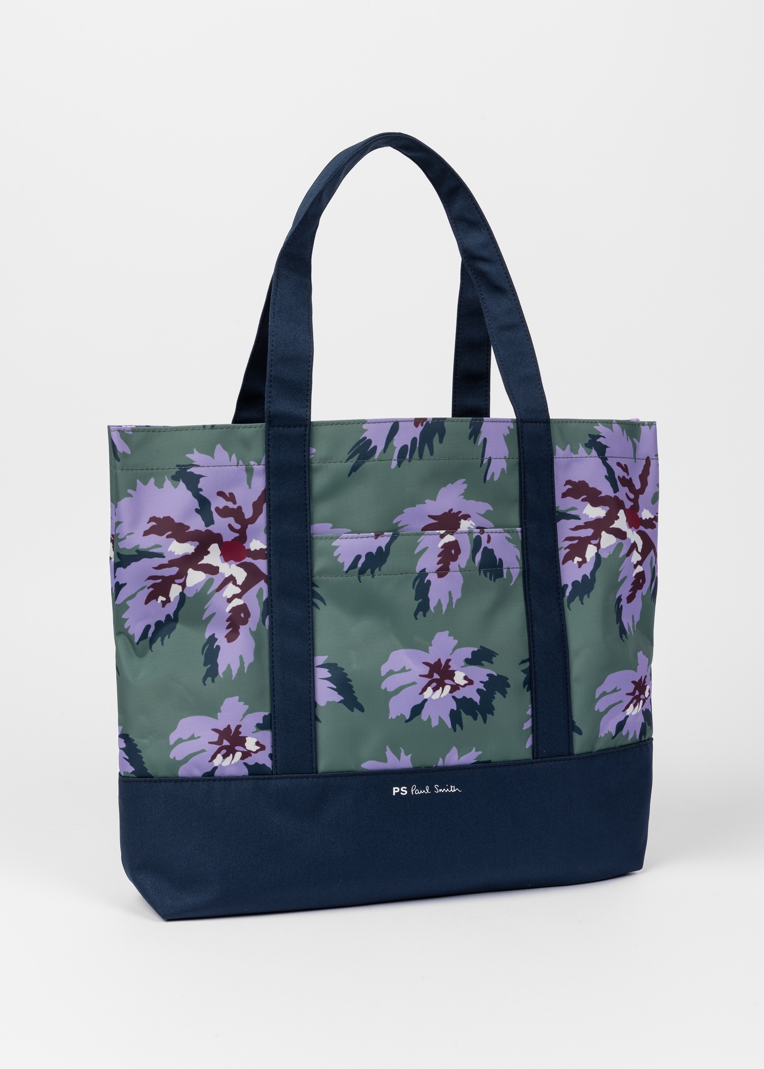 Green And Blue 'Palmera' Recycled-Polyester Tote Bag - 3