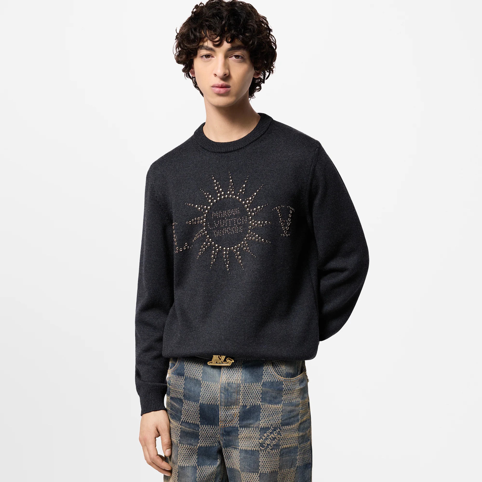 Embellished Long-Sleeved Merino Wool Crewneck - 2