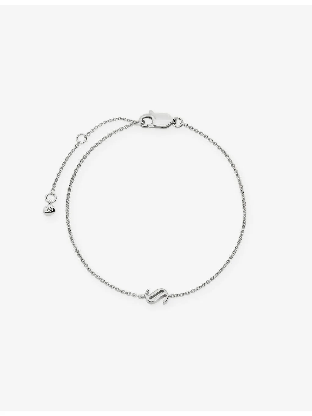 Initial S Sterling-Silver Bracelet - 1