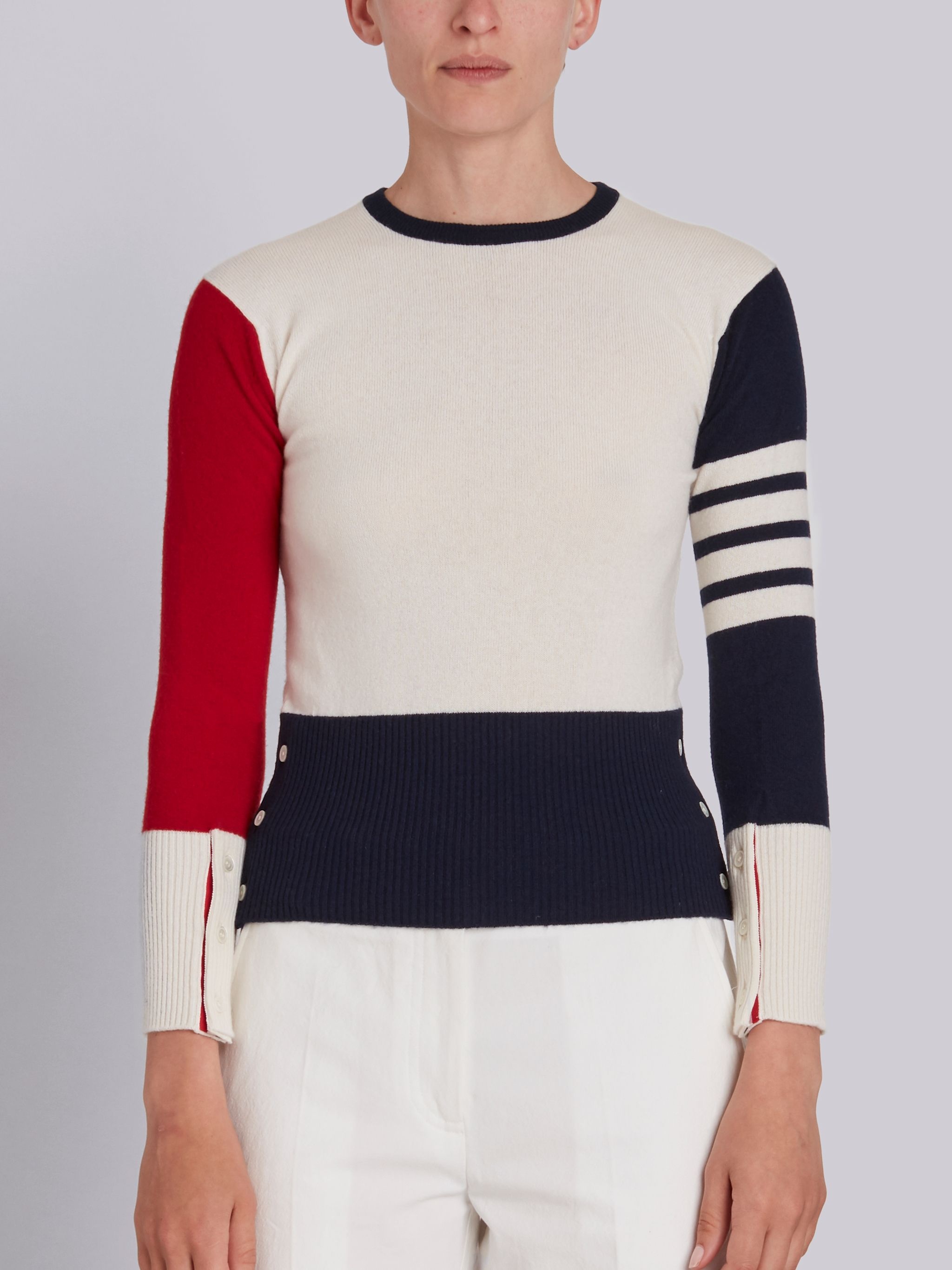 Contrast Stripe Pullover - 1