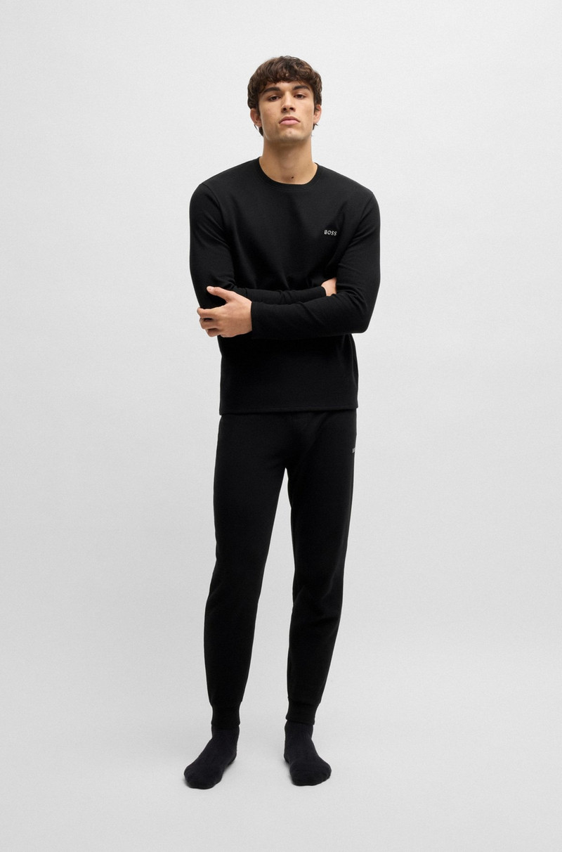 BOSS WAFFLE PAJAMA BOTTOMS IN COTTON outlook