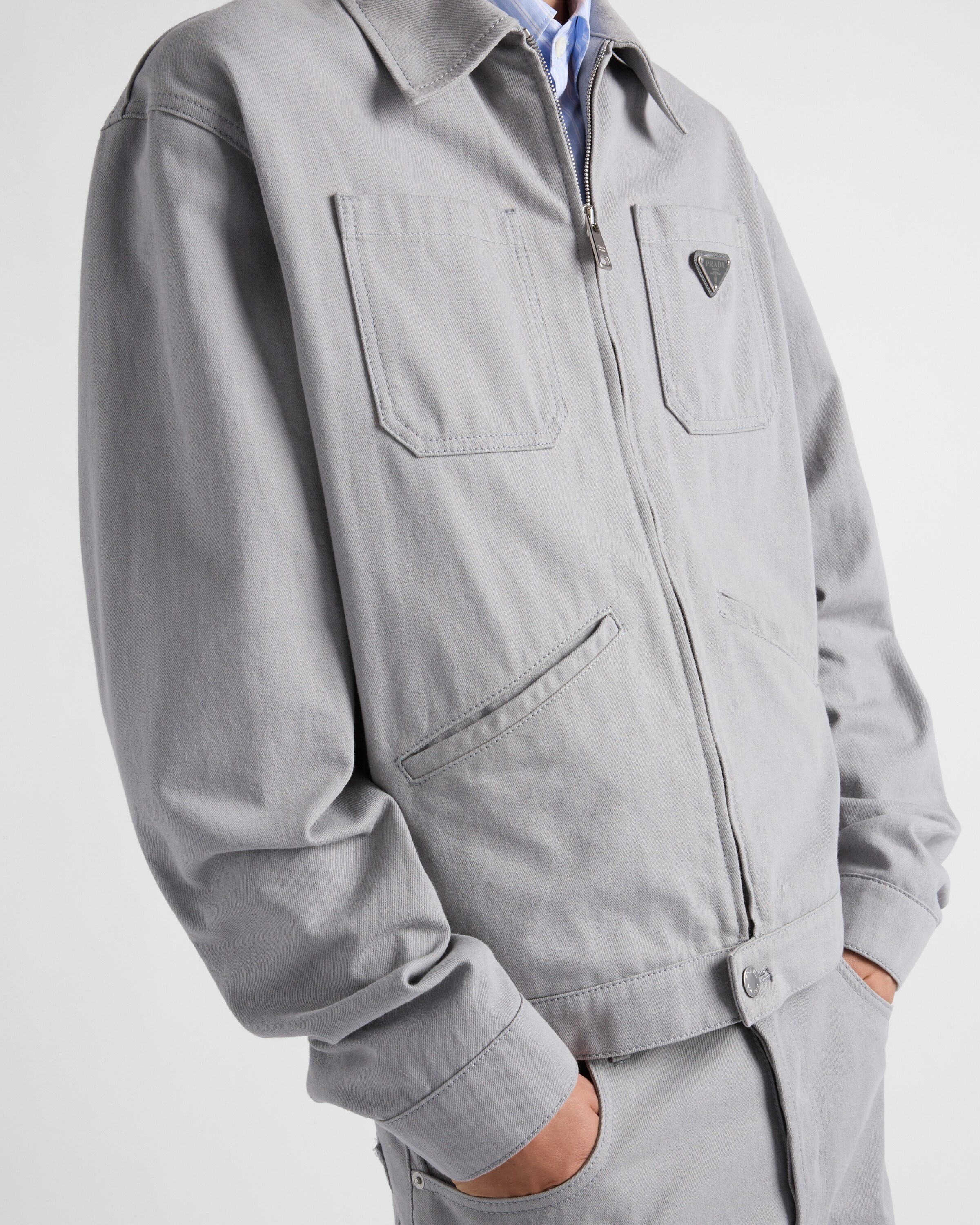 Denim blouson jacket - 4