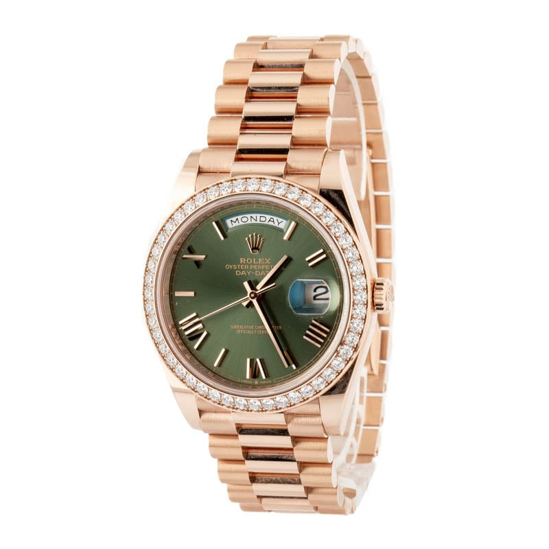 Rolex Day-Date 40 Ref 228345 Olive Green Dial - 2