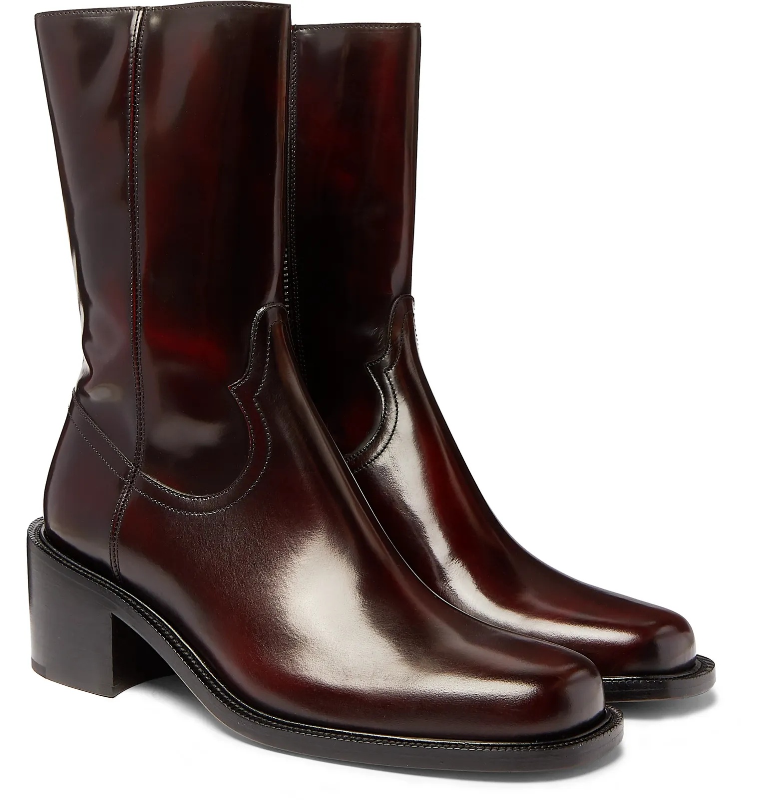 Polished-Leather Boots - 2