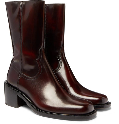 Dries Van Noten Polished-Leather Boots outlook