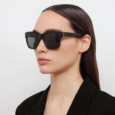 LINDA FARROW THE MAX | D-FRAME SUNGLASSES IN BLACK FRAME (C4) outlook