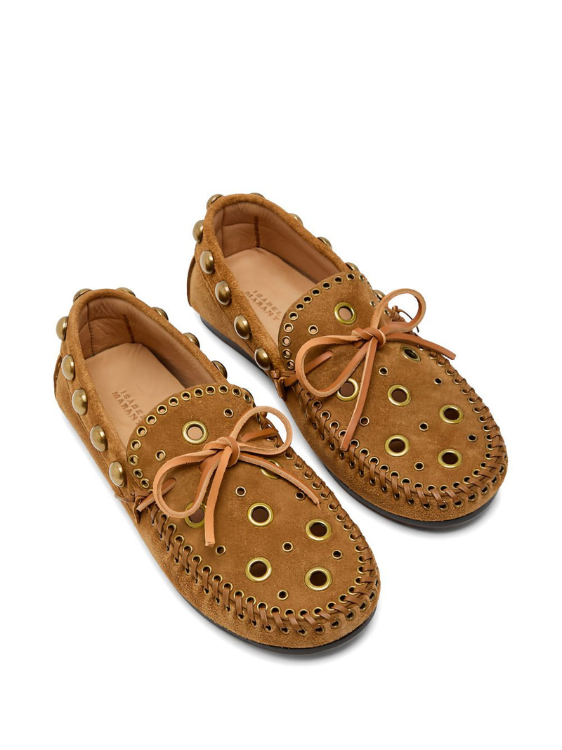 Isabel Marant studded lace-up loafers outlook