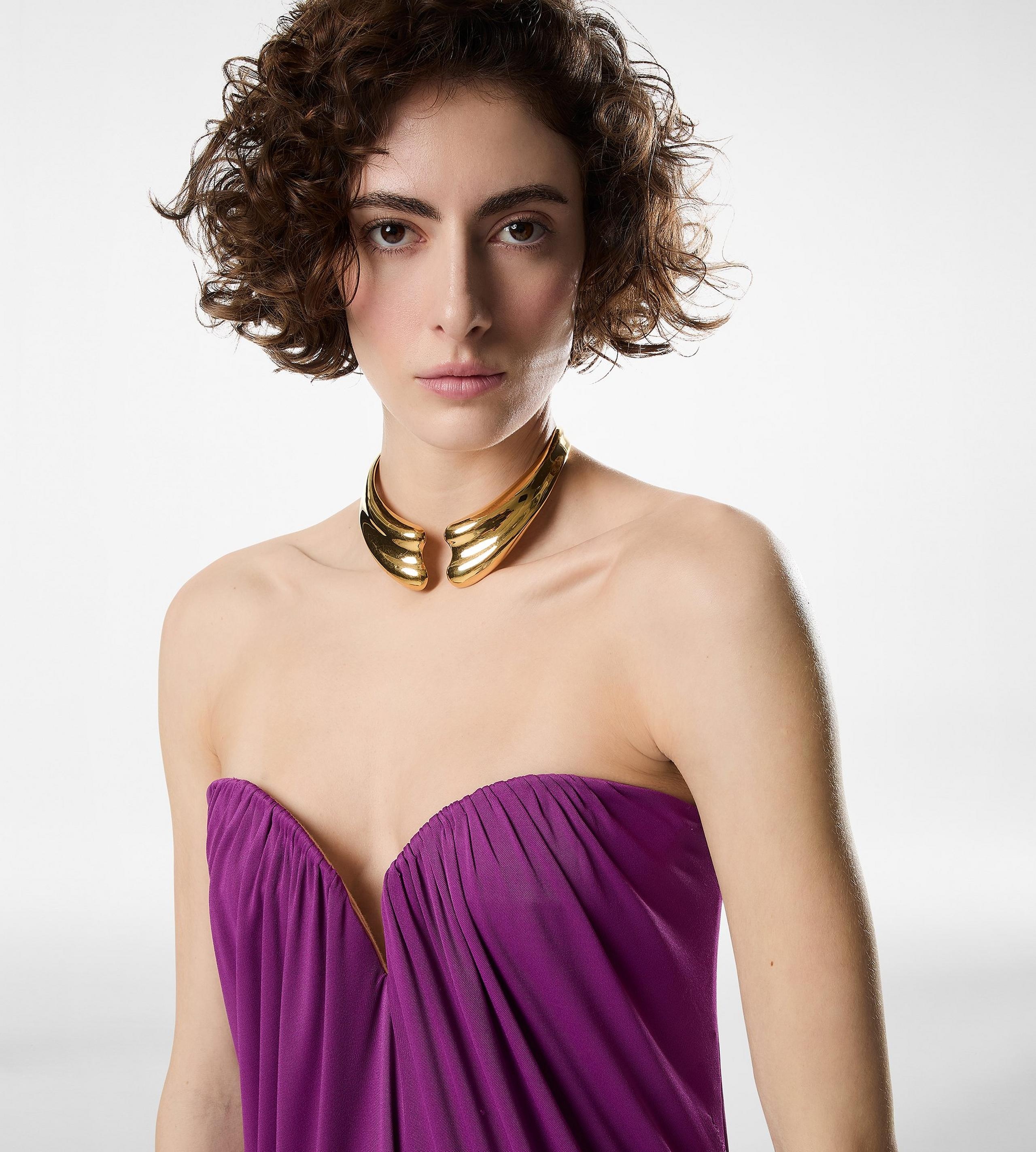 VINTAGE GOLD BRASS LIZA CHOKER - 3