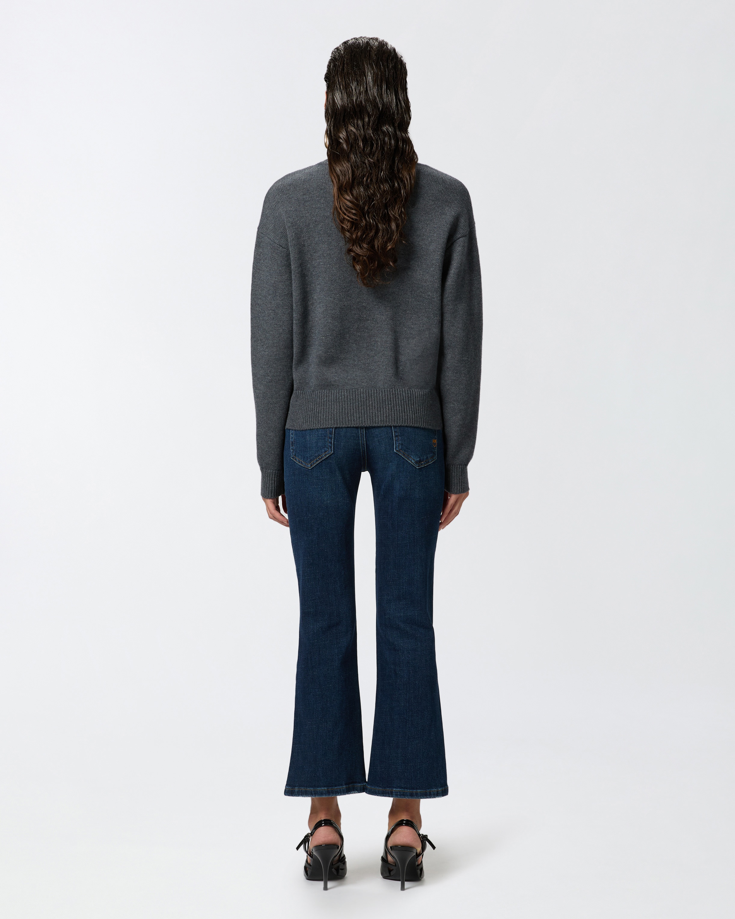 DARK DENIM BOOTCUT JEANS - 4