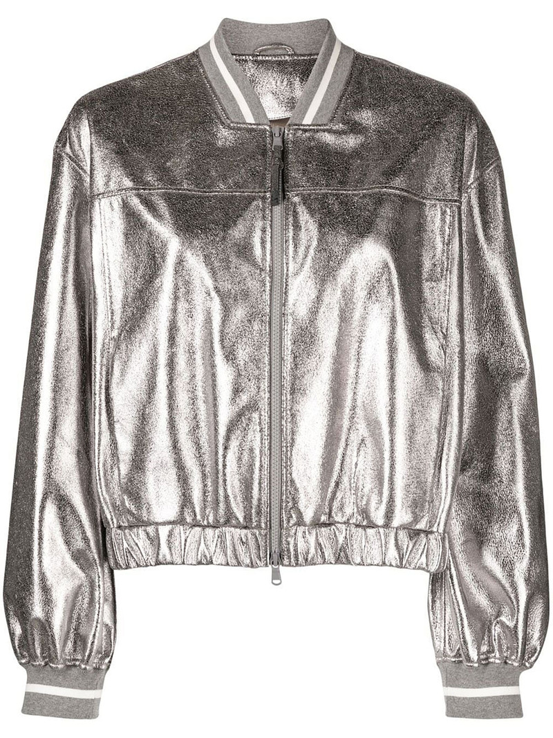 metallic bomber jacket - 1