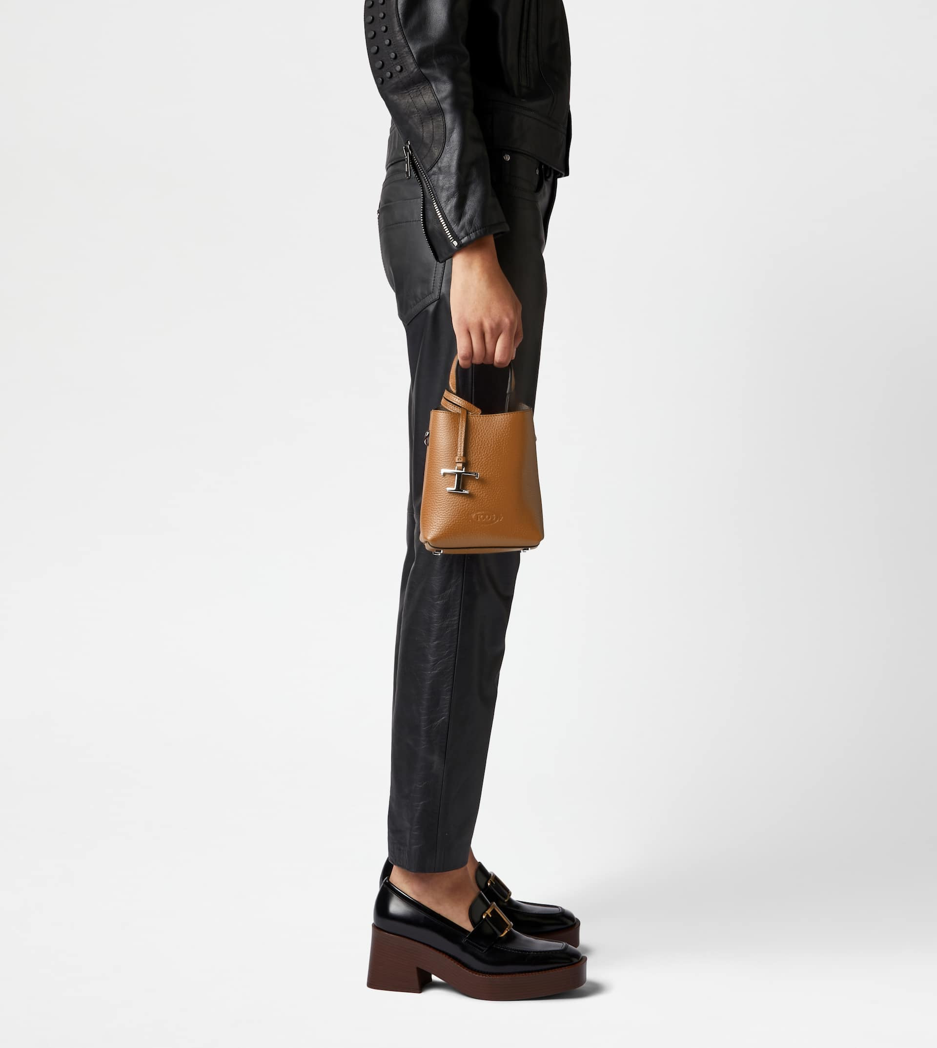 TOD'S MICRO BAG IN LEATHER - BROWN - 5