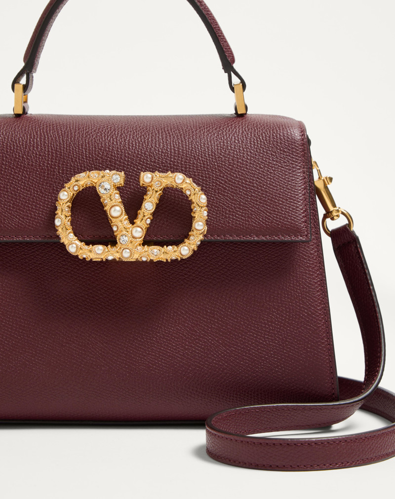 Valentino VALENTINO GARAVANI VSLING SMALL HANDBAG IN GRAINY CALFSKIN WITH JEWEL LOGO outlook