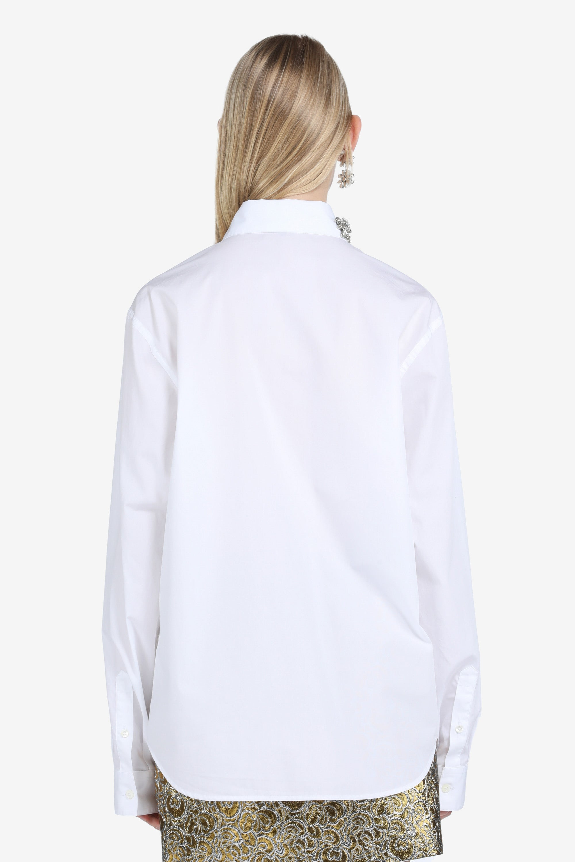 CRYSTAL-EMBELLISHED COTTON SHIRT - 2