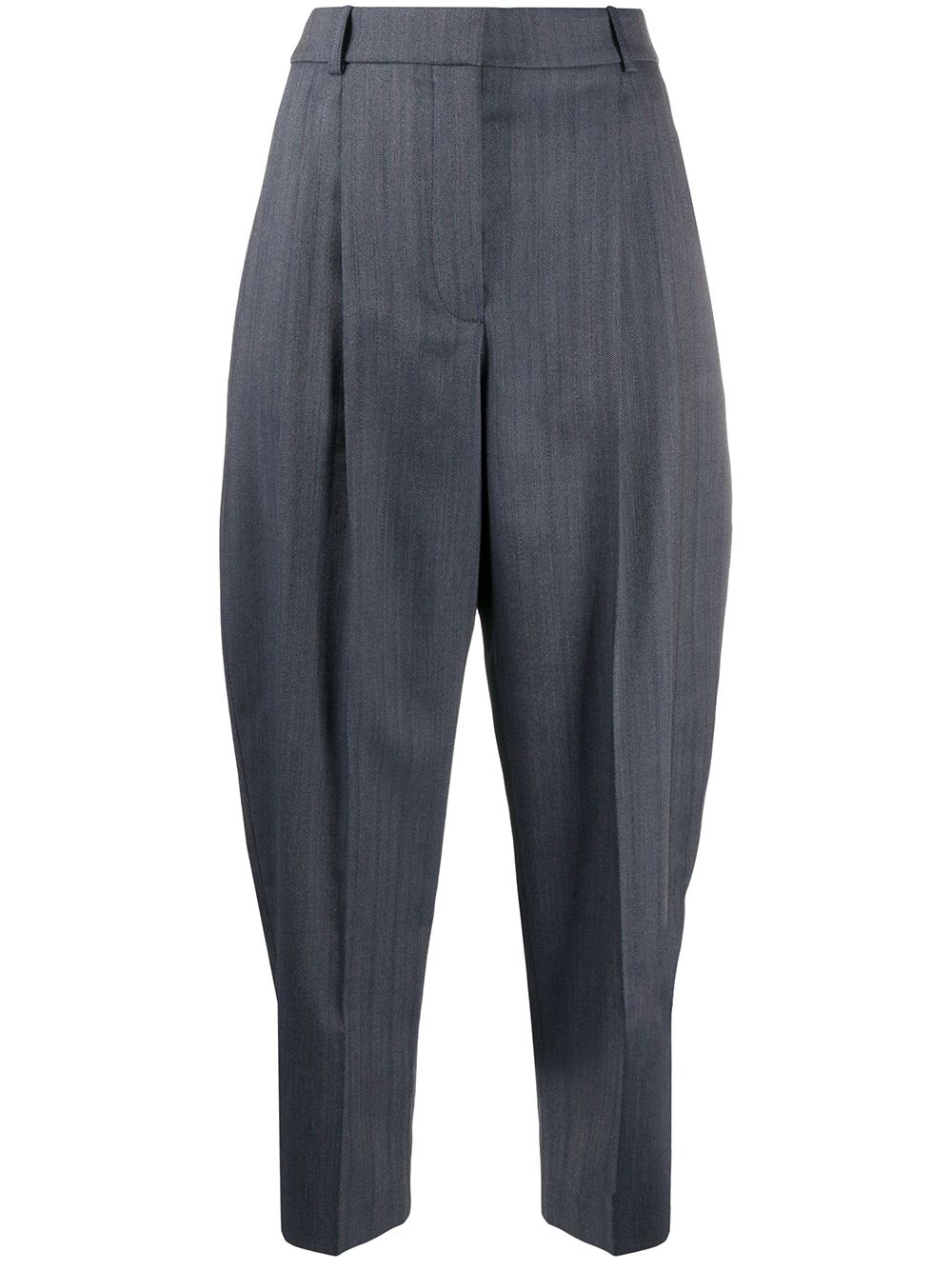 herringbone balloon-leg trousers - 1