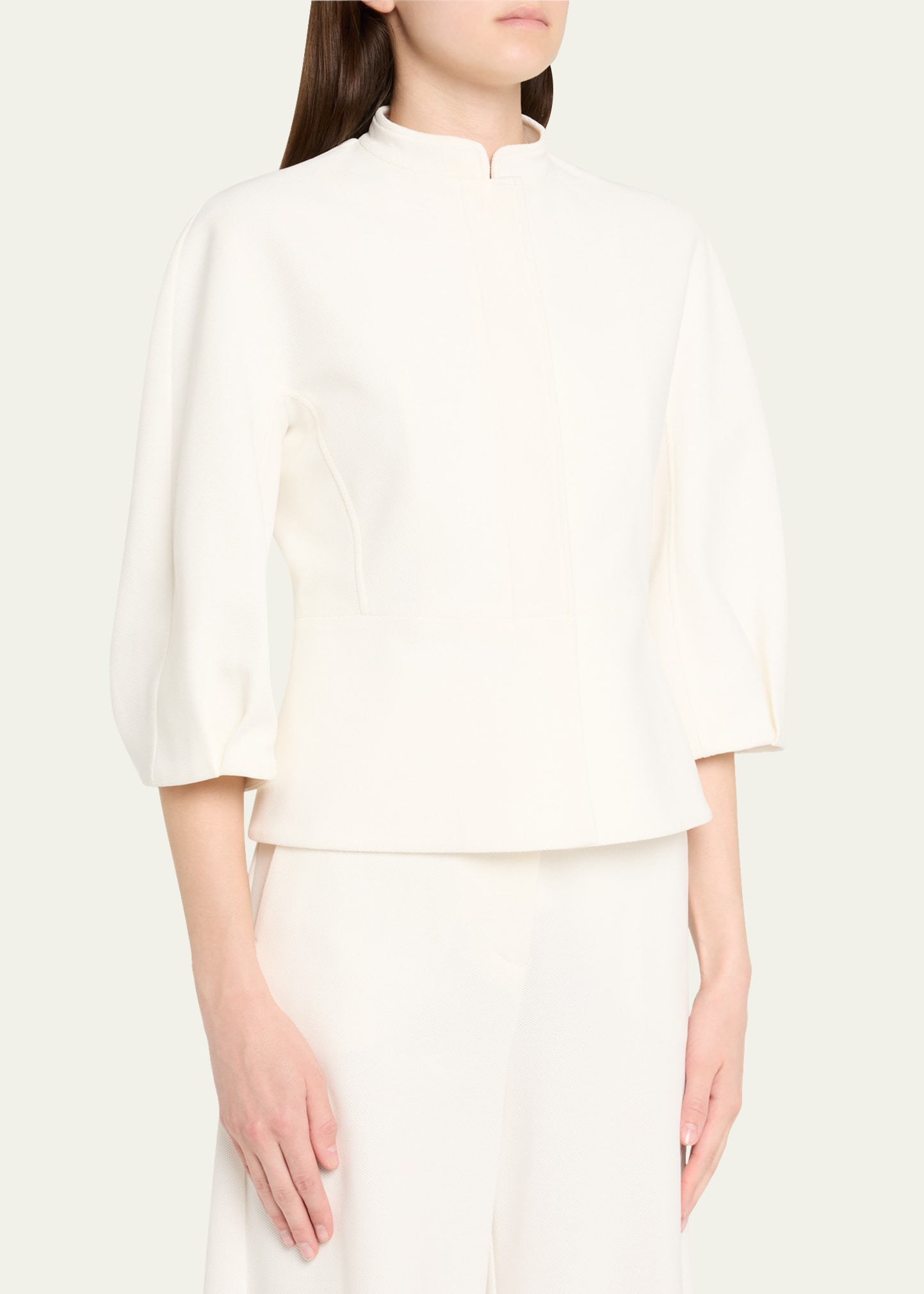 Nastro Three-Quarter Sleeve Cotton Jacket - 4