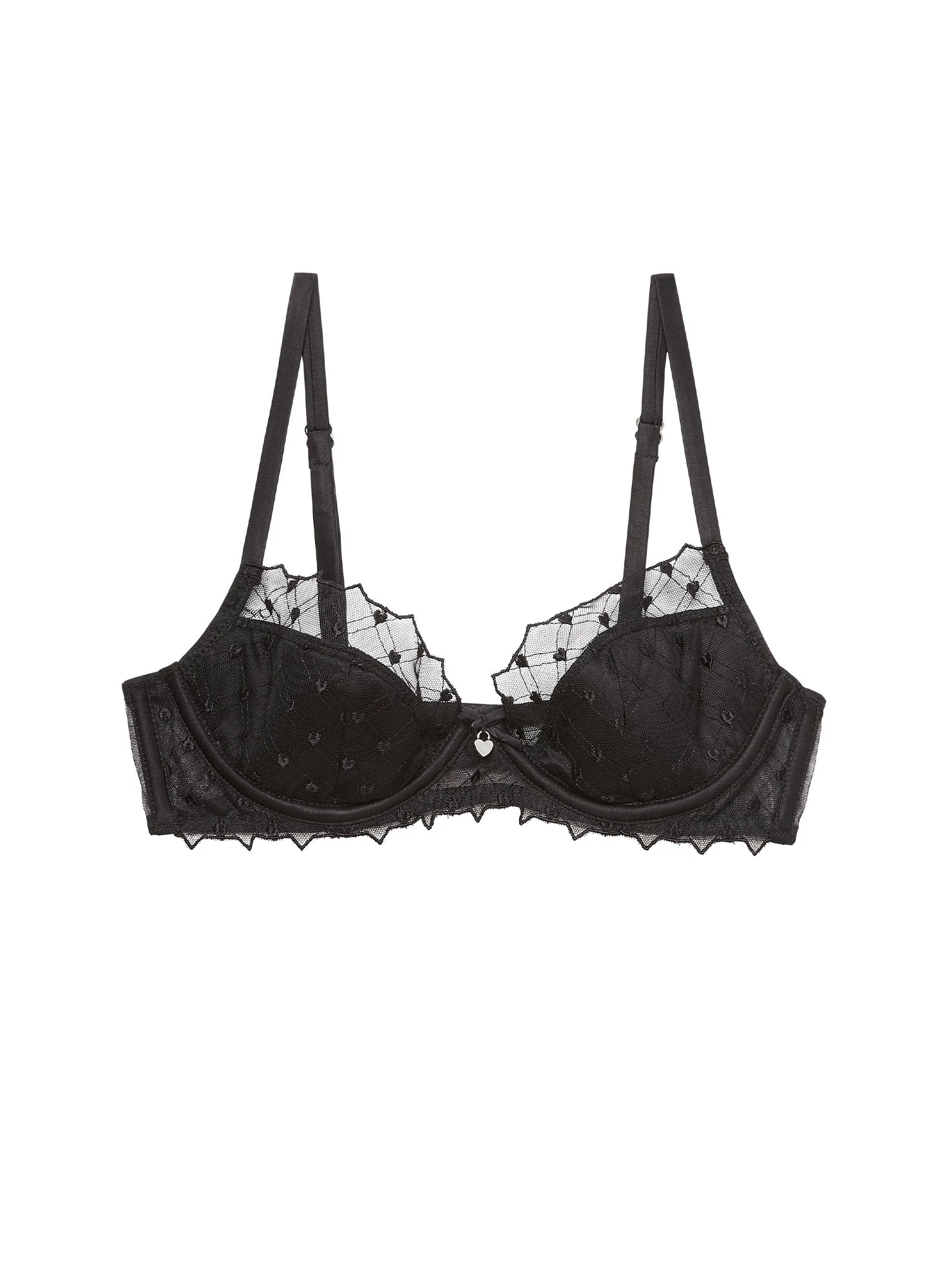 Love Lock Embroidery Half Lined Bra - 1