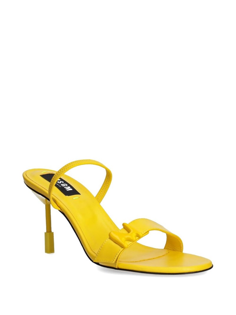 MSGM 85mm logo-plaque sandals outlook