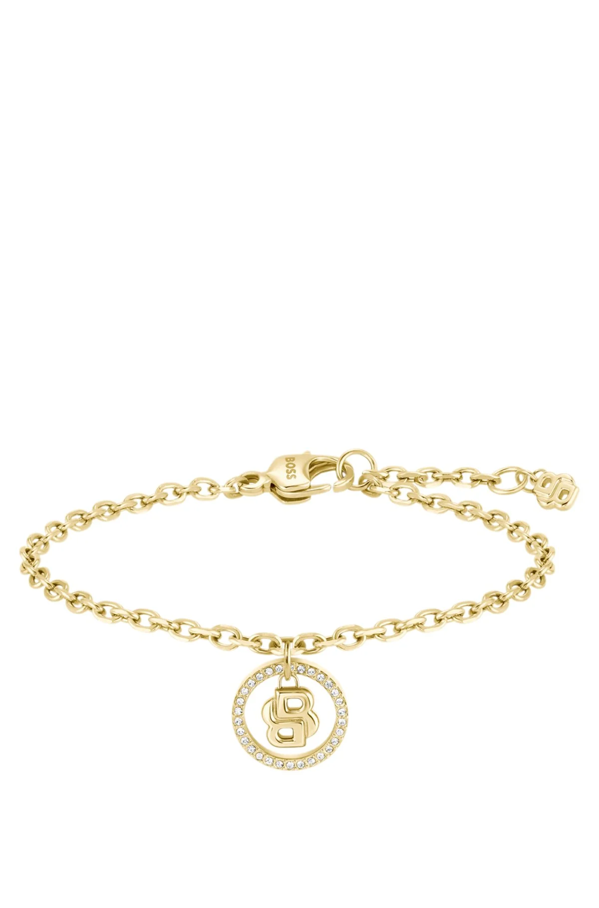 GOLD-TONE BRACELET WITH DOUBLE B MONOGRAM CHARM - 1