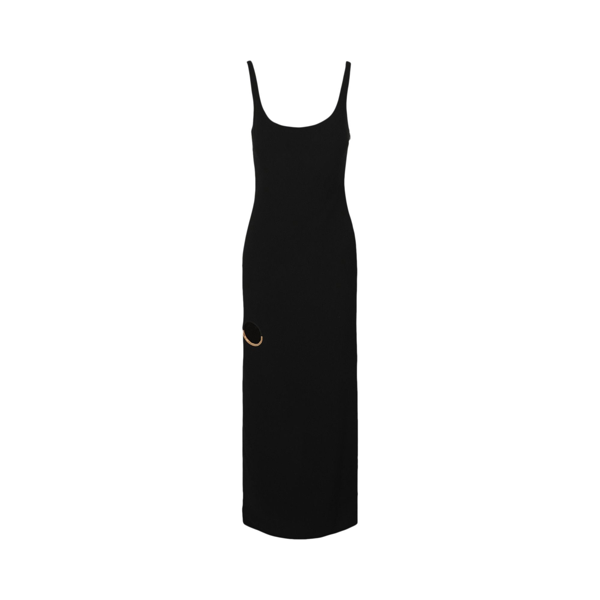 Versace Ring Cutout Sleeveless Maxi Dress 'Black' - 1