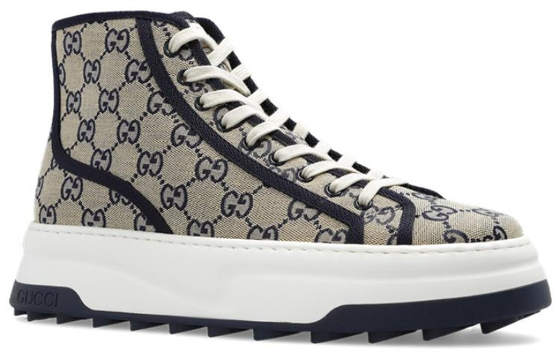 GUCCI Gucci GG High Top Sneaker 'Beige Blue' 745999-FABZZ-4043 outlook