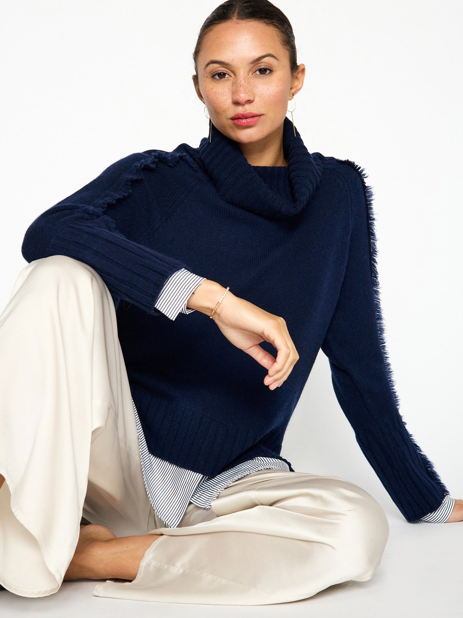 The Jolie Fringe Striped Layered Looker - 4