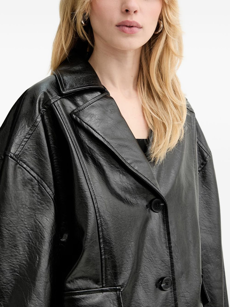 Fransiska crinkled-effect button-up jacket 4