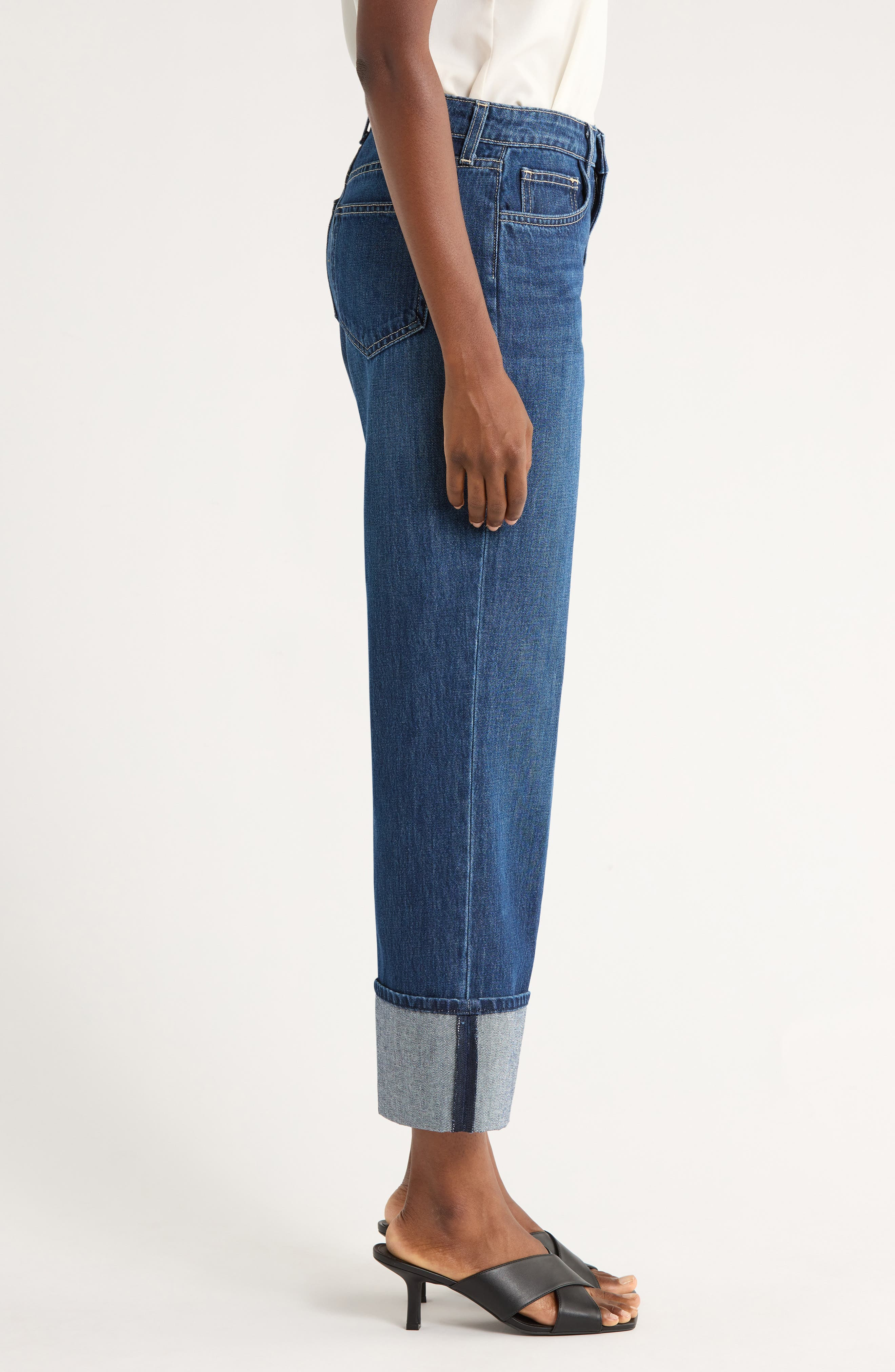 L'AGENCE Leighton Cuff Stovepipe Jeans in Rampart at Nordstrom - 3