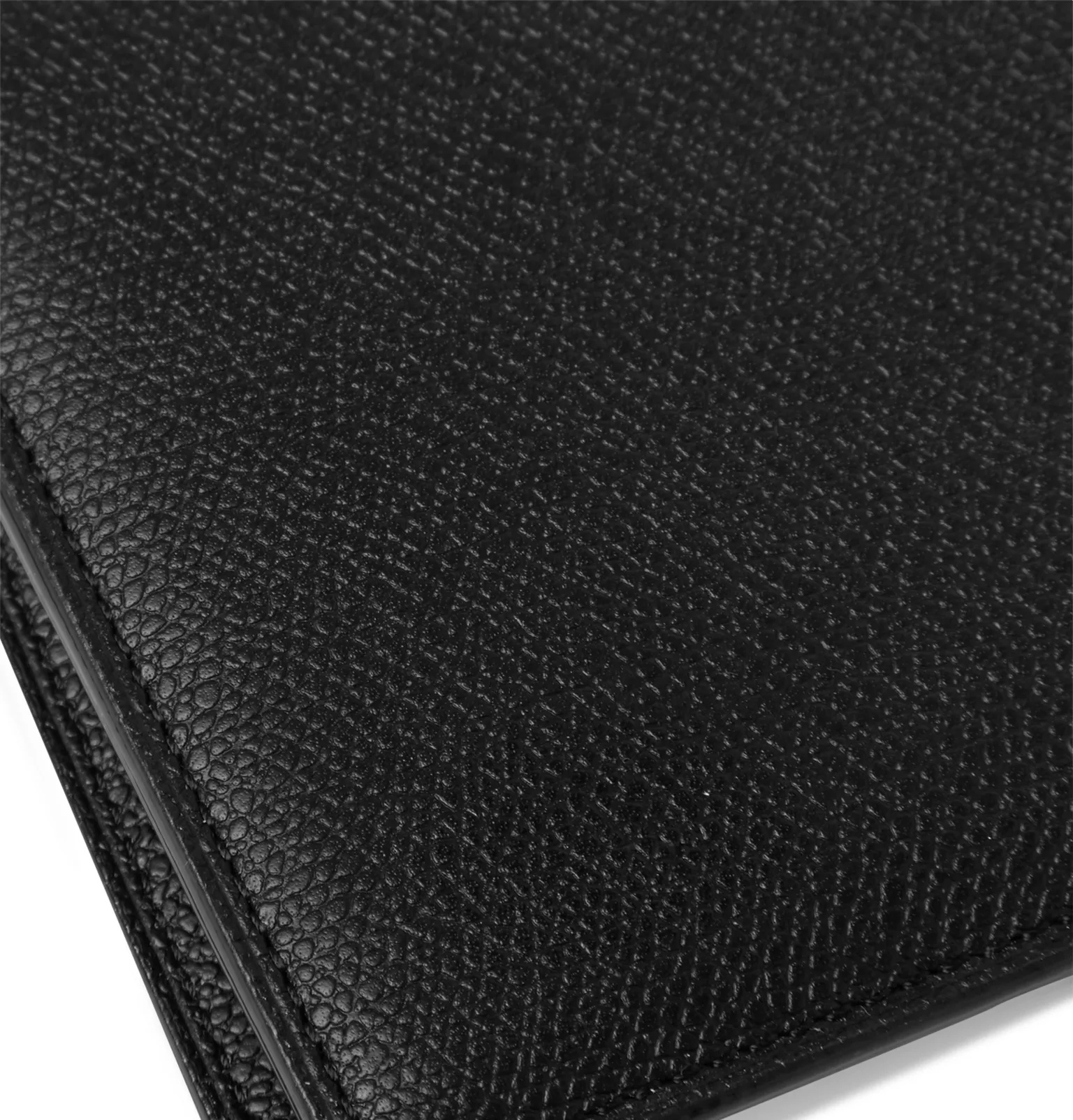 Pebble-Grain Leather Billfold Wallet - 12