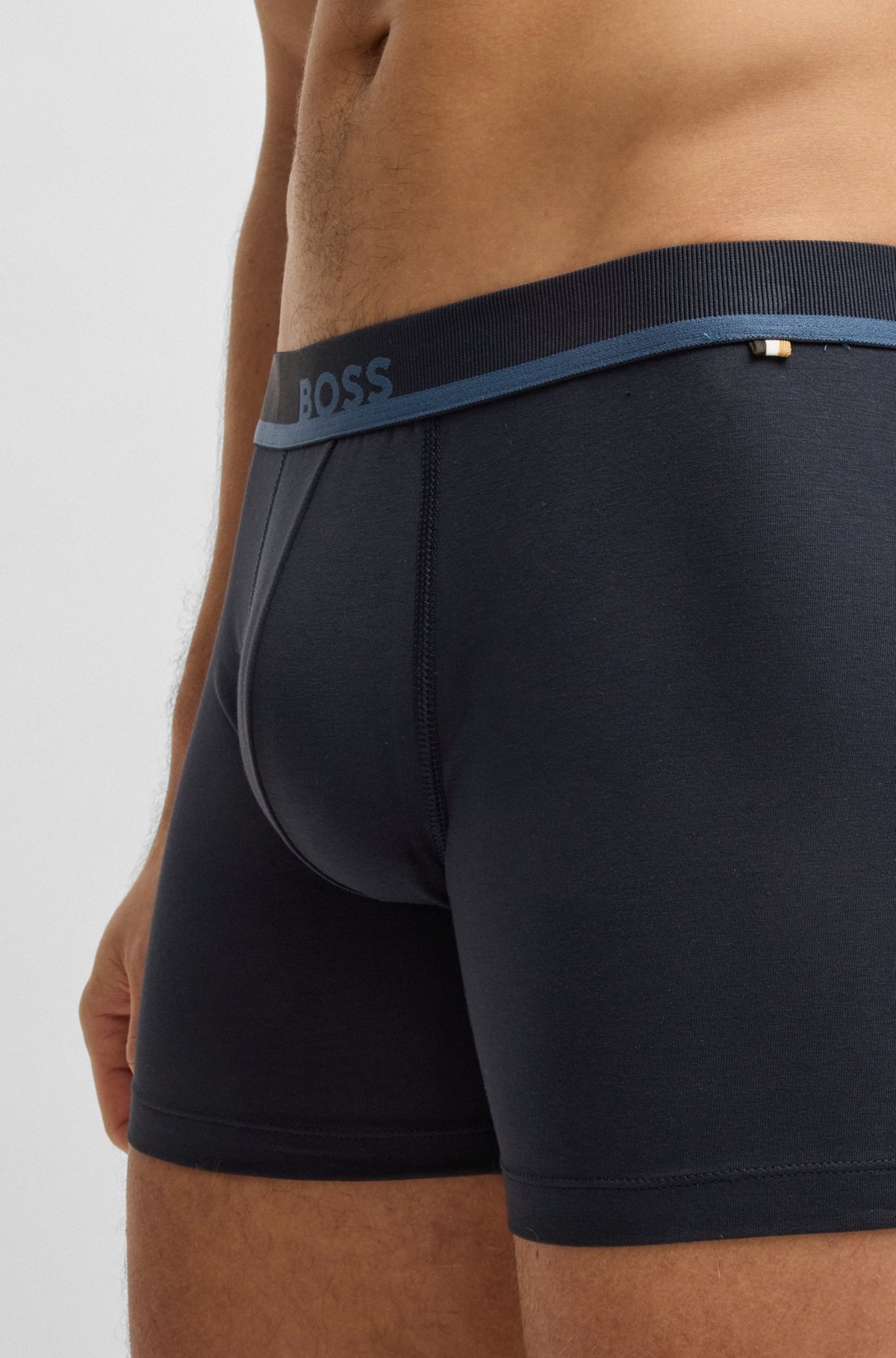 STRETCH-COTTON BOXER BRIEFS WITH LOGO WAISTBAND - 5