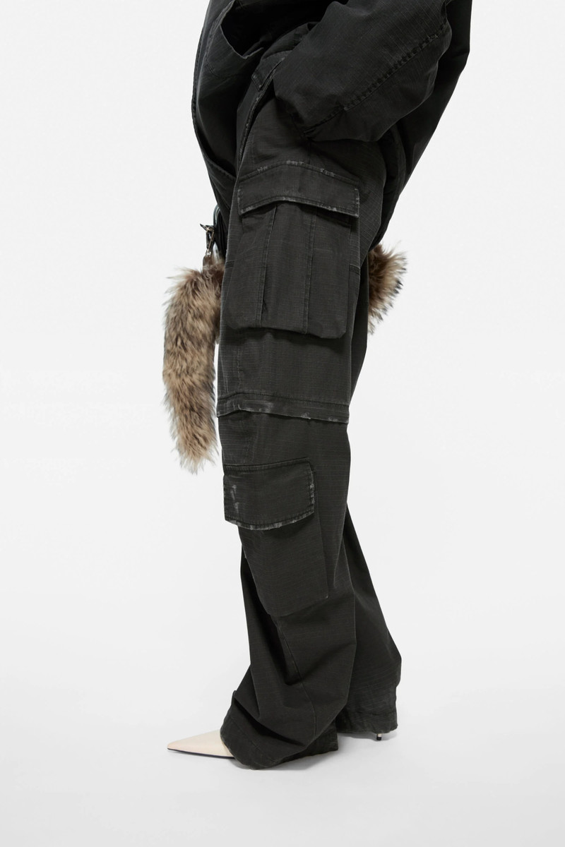 Coated cargo trousers - Black 4