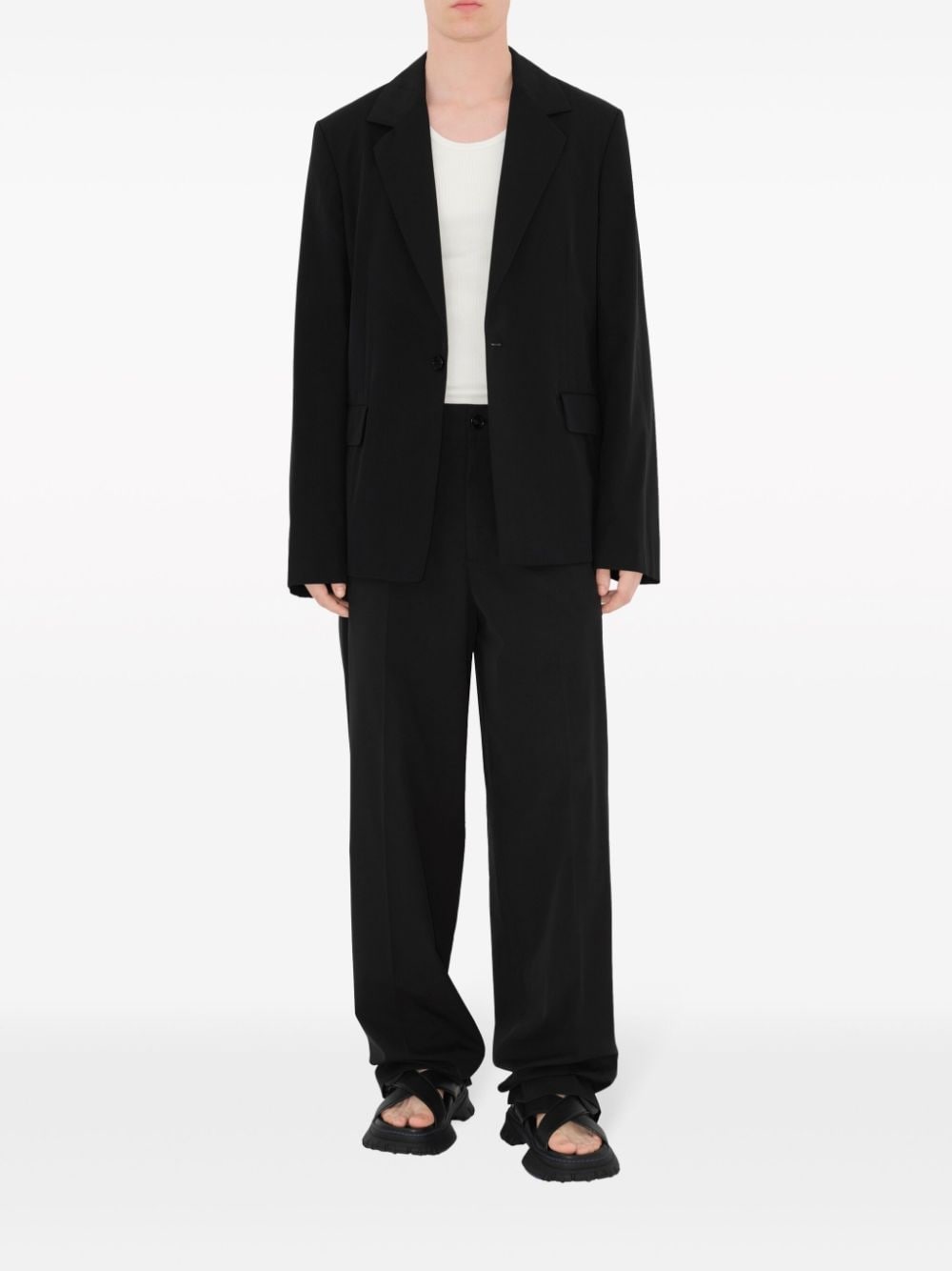 single-breasted wool blazer - 2